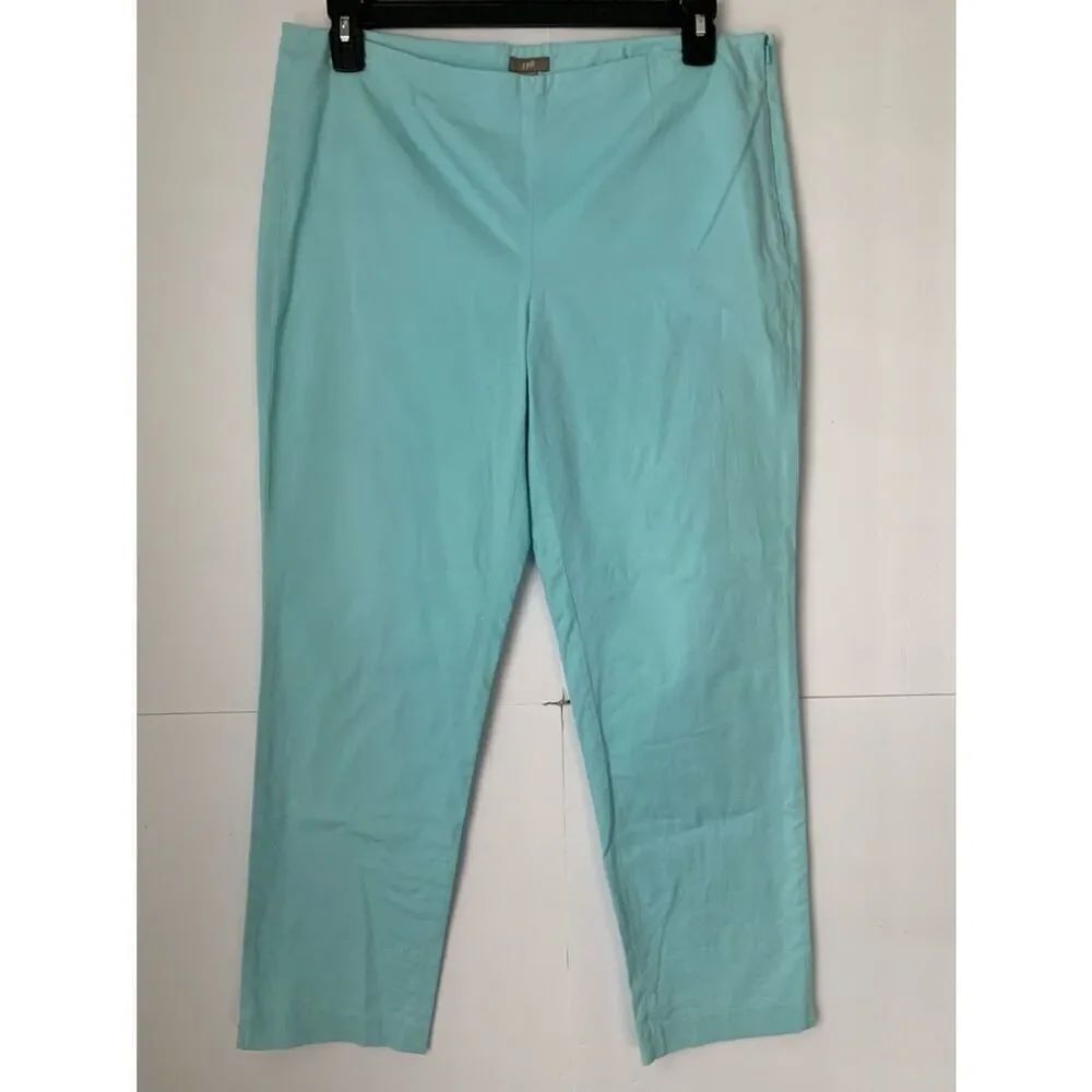 J.Jill Light Aqua Women's Straight Leg Pull On Pants Size 12